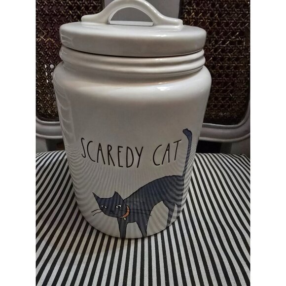 NWT Rae Dunn Scaredy Cat Halloween Canister - Picture 12 of 12